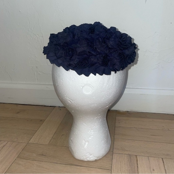 Vintage 1950s-1960s Fabric Tulip Flower Bouquet Topper Hat main image 5